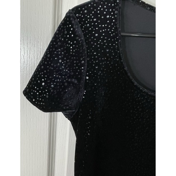 Vintage Helene Blake Womens Velvet Maxi Dress Size M Black Witchy Y2K Whimsigoth - Picture 4 of 11